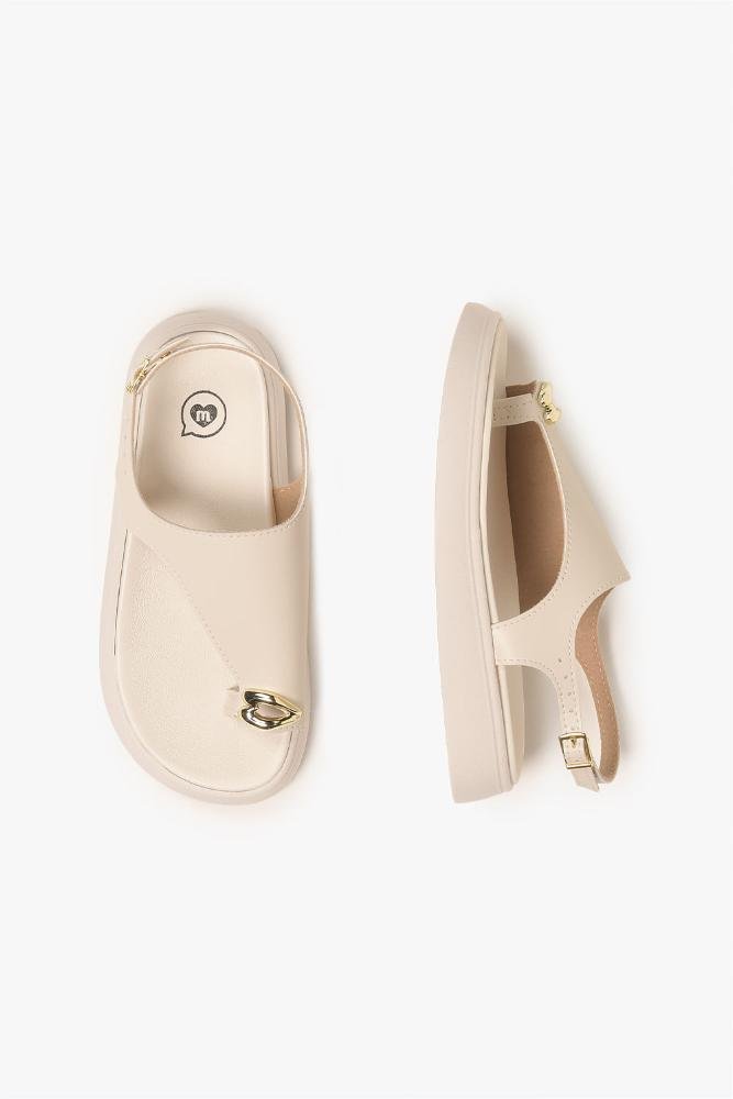 Sandália Infantil Flatform Molekinha Cecília Off White 3