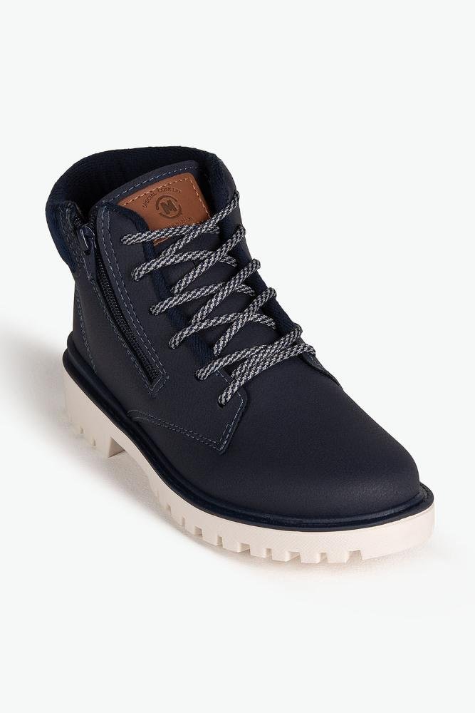 Bota Coturno Infantil Cano Curto Molekinho Lucas Azul Marinho 4