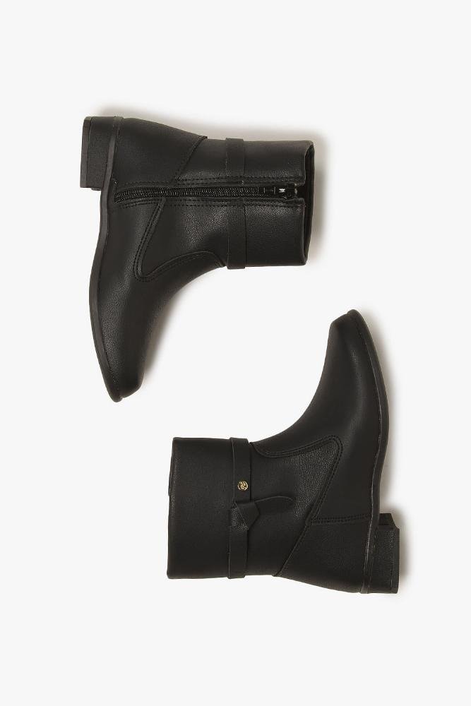 Bota Infantil Cano Curto Mundial Luma Preto 3