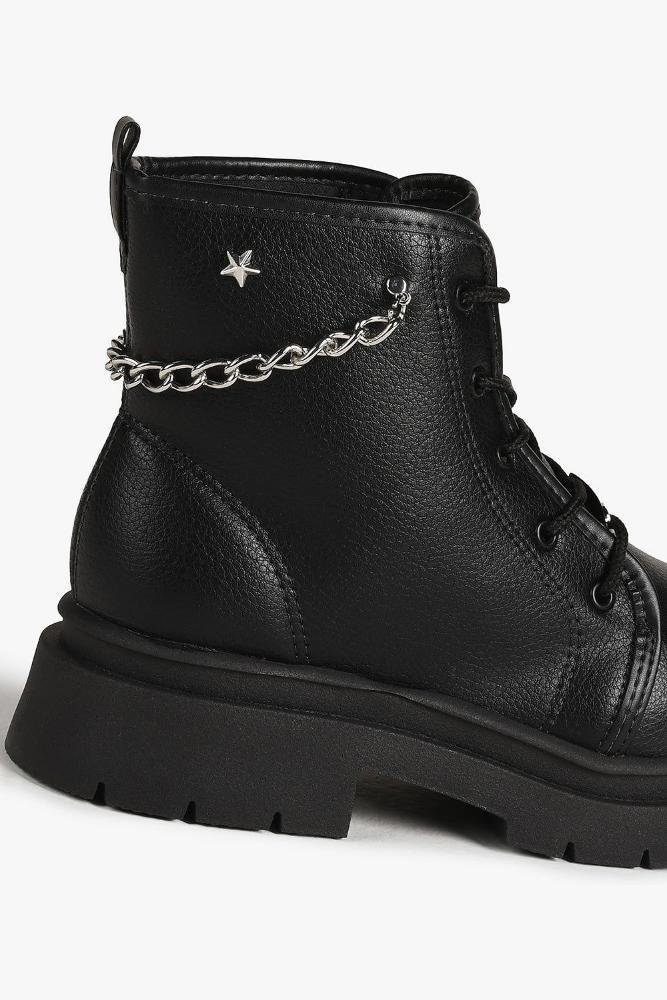 Bota Infantil Coturno Cano Curto Molekinha Taina Preto 4
