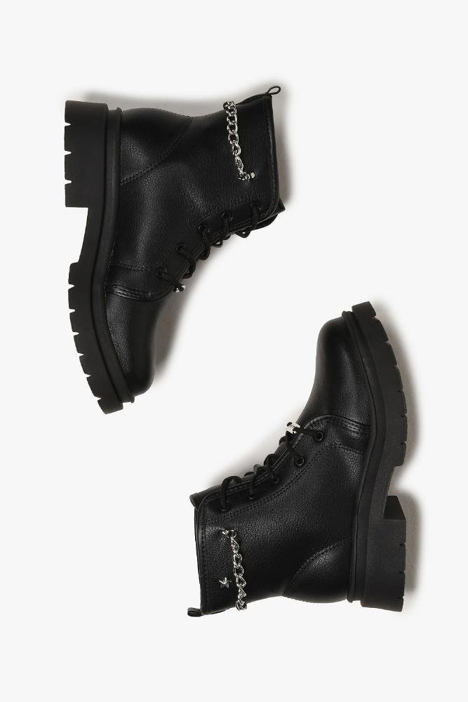 Bota Infantil Coturno Cano Curto Molekinha Taina Preto 5