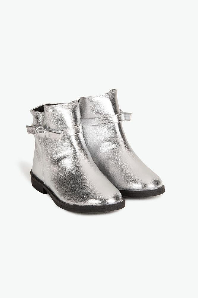 Bota Baby Infantil Cano Curto Mundial Saby Cinza 5