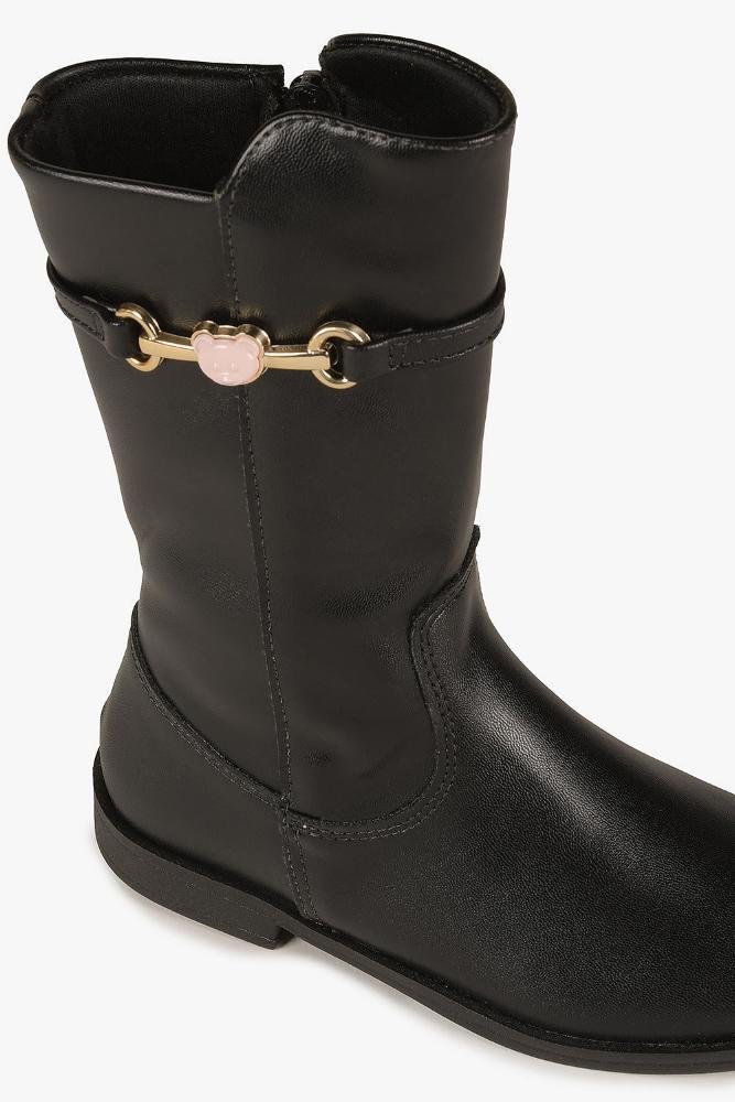 Bota Infantil Cano Alto Mundial Ceila Preto 2