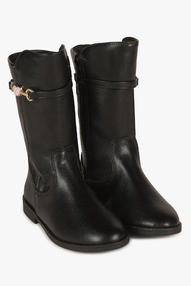 Bota Infantil Cano Alto Mundial Ceila Preto 4