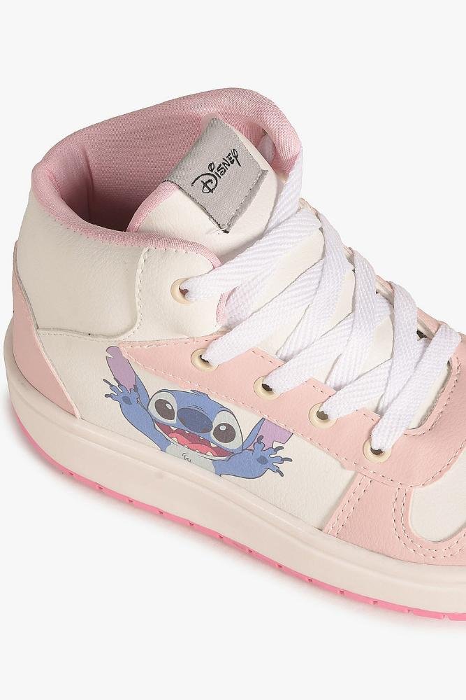 Tênis Infantil Cano Alto Danguinho Lillo Sticht Branco/Rosa 2