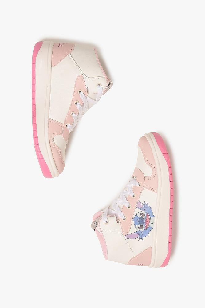 Tênis Infantil Cano Alto Danguinho Lillo Sticht Branco/Rosa 3