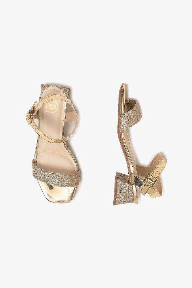 Sandália Infantil Salto Baixo Molekinha Monike Dourado 3