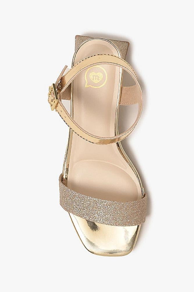 Sandália Infantil Salto Baixo Molekinha Monike Dourado 4