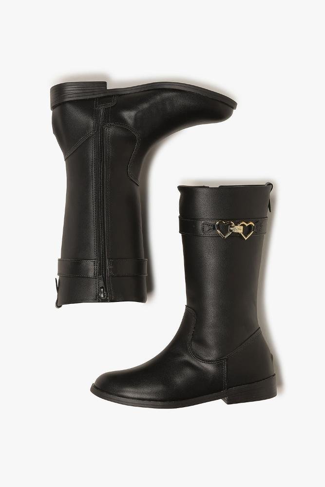Bota Infantil Cano Alto Mundial Clarinha Preto 3