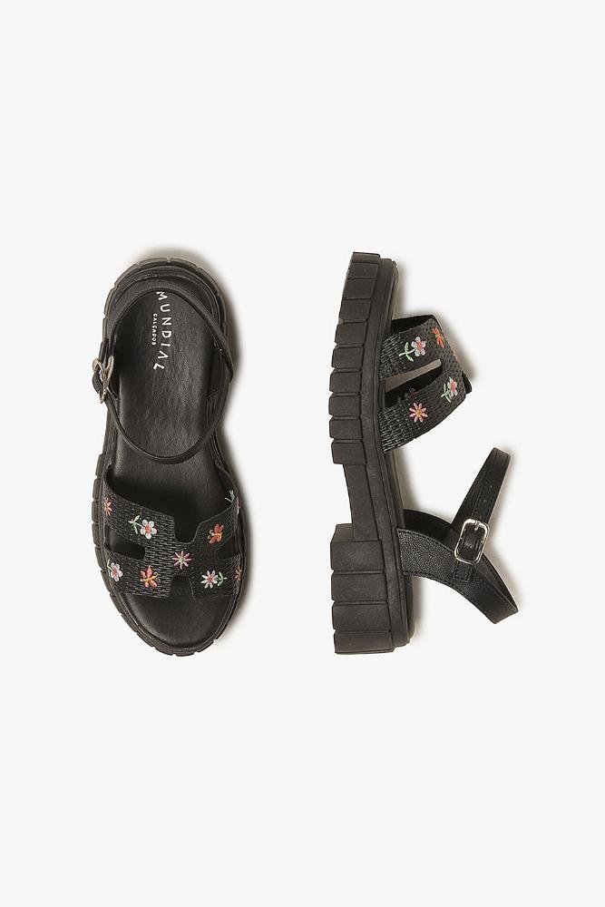 Sandália Infantil Flatform Mundial Stella Preto 3