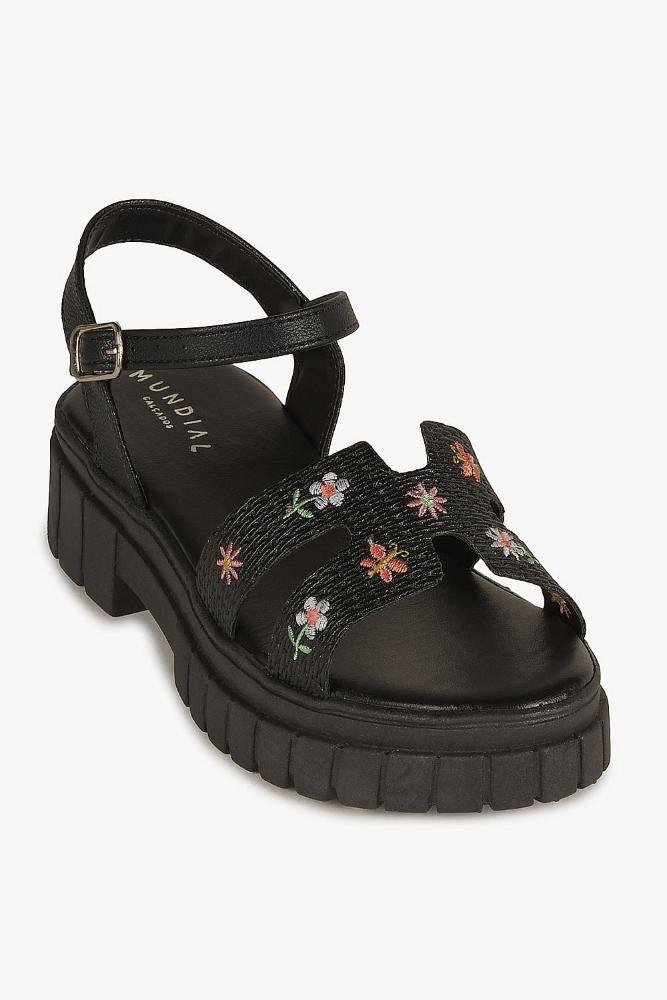 Sandália Infantil Flatform Mundial Stella Preto 4