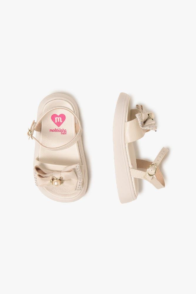 Sandália Infantil Molekinha Laura Off White 3