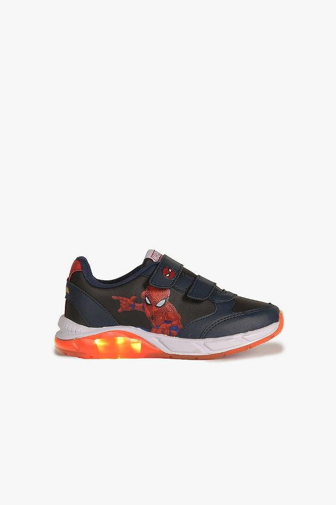 Tênis Infantil Danguinho Led Homem Aranha Preto/Vermelho 2