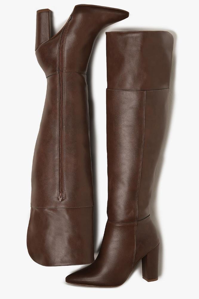 Bota Feminina Over Knee Vizzano Glinda Café 3