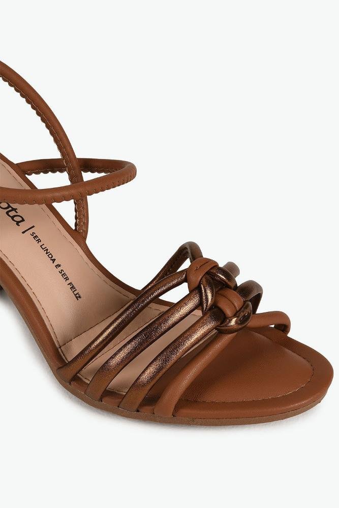 Sandália Feminino Salto Alto Dakota Ilda Bronze/Marrom 2