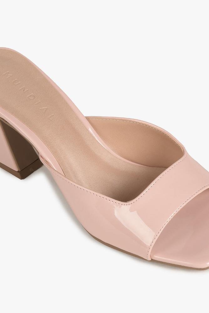 Tamanco Feminino Salto Alto Mundial Arabelle Rosa 3