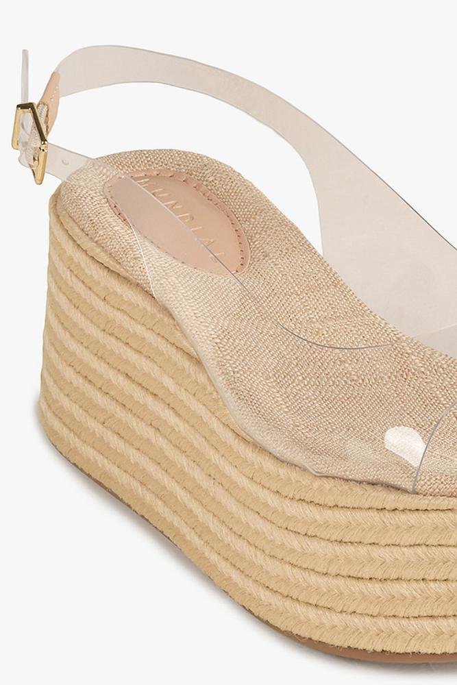 Sandália Feminina Plataforma Mundial Calantha Bege 3