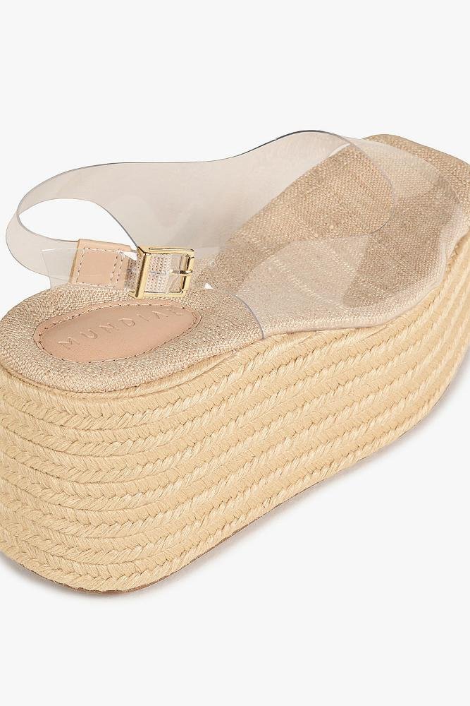 Sandália Feminina Plataforma Mundial Calantha Bege 6