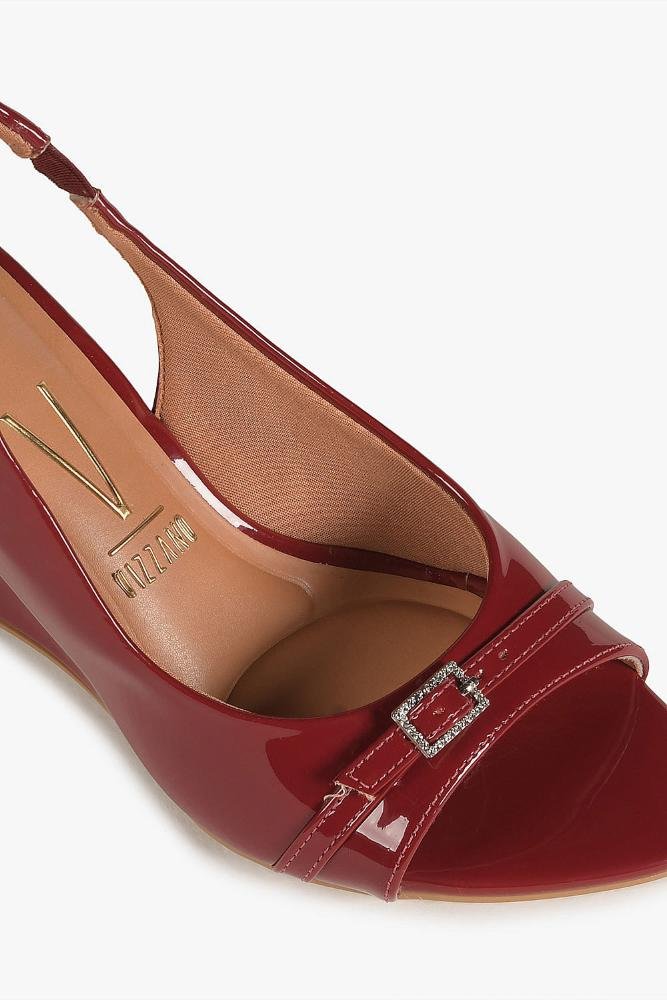 Sandália Feminina Anabela Vizzano Maristela Vermelho 2