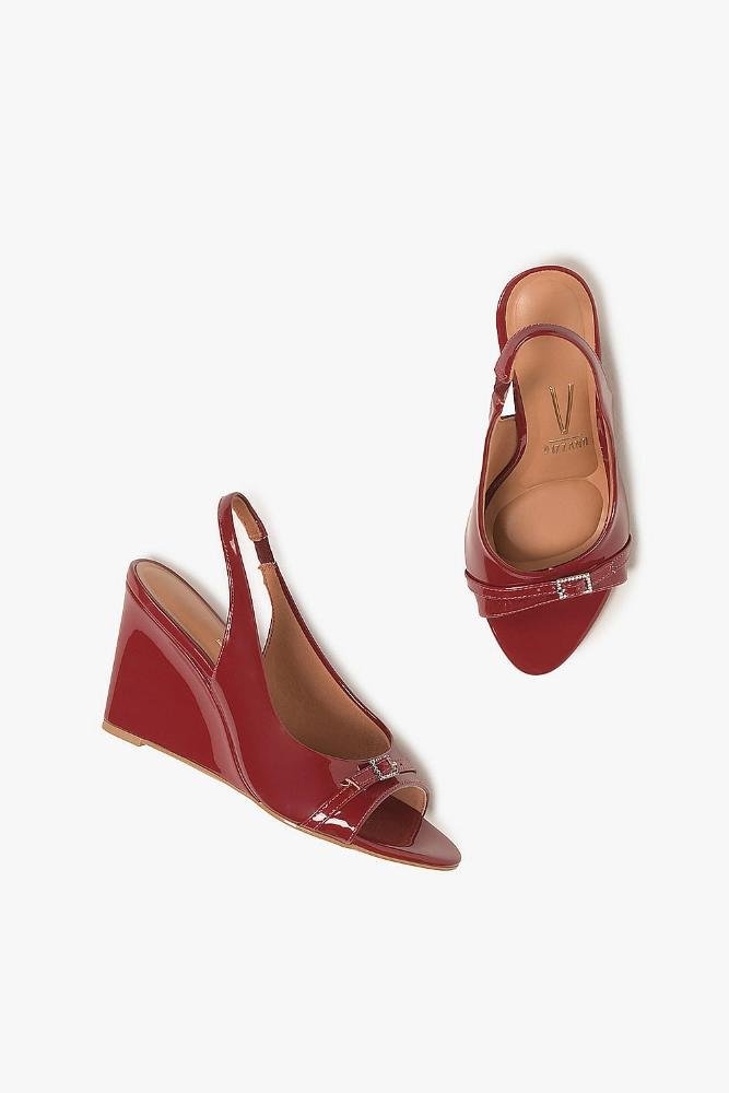 Sandália Feminina Anabela Vizzano Maristela Vermelho 3