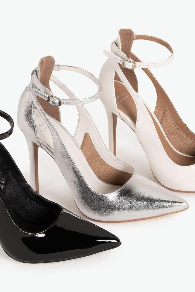 Scarpin Feminino Recorte Salto Alto Mundial Roxanne Prata 4