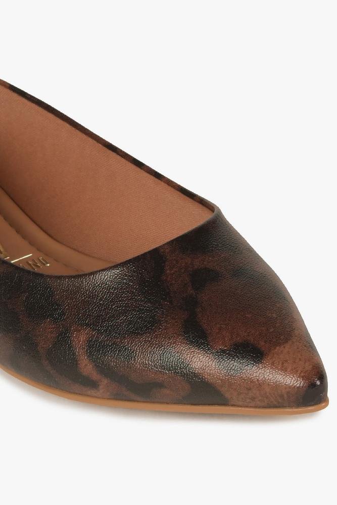 Sapatilha Feminina Bico Fino Vizzano Menah Animal Print 2