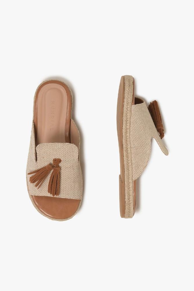 Tamanco Feminino Flatform Mundial Latifa Bege 4
