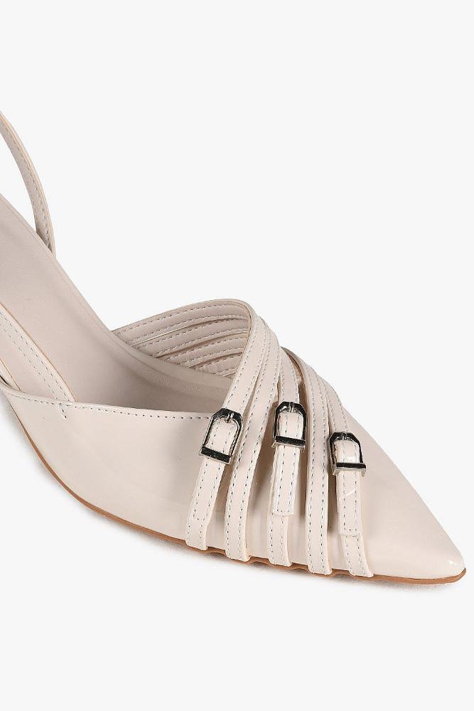 Scarpin Feminino Slingback Mundial Suelly Off White 2