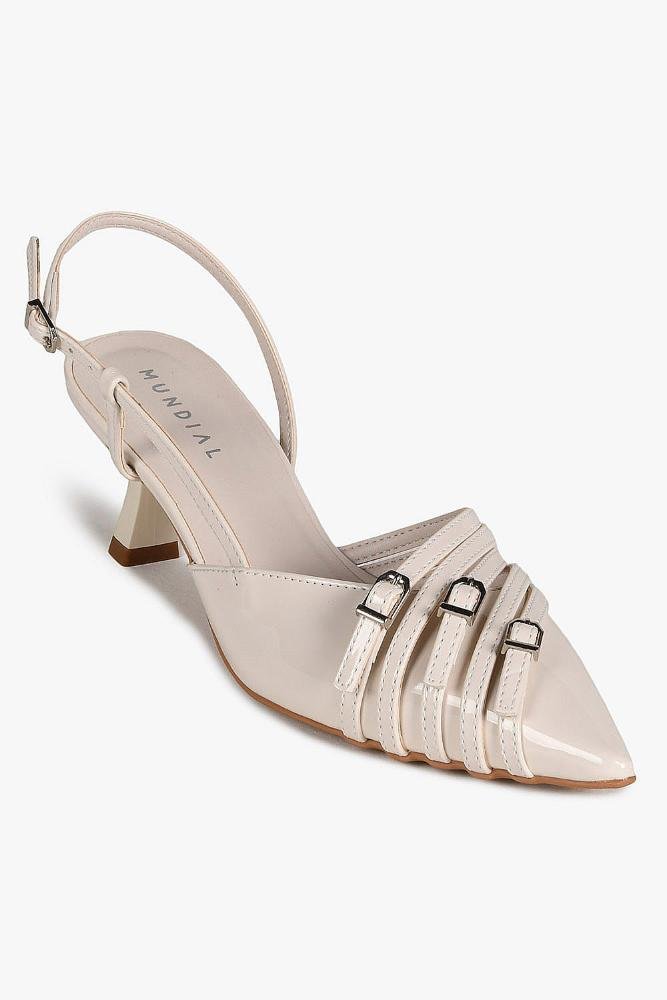 Scarpin Feminino Slingback Mundial Suelly Off White 4