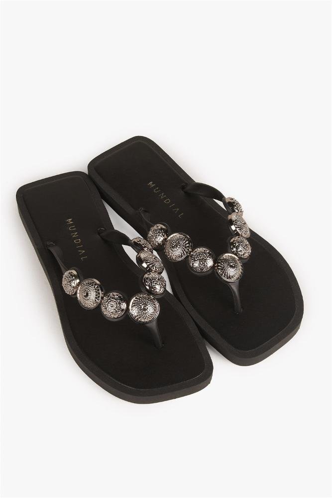 Chinelo Feminino Mundial Aditi Preto 2