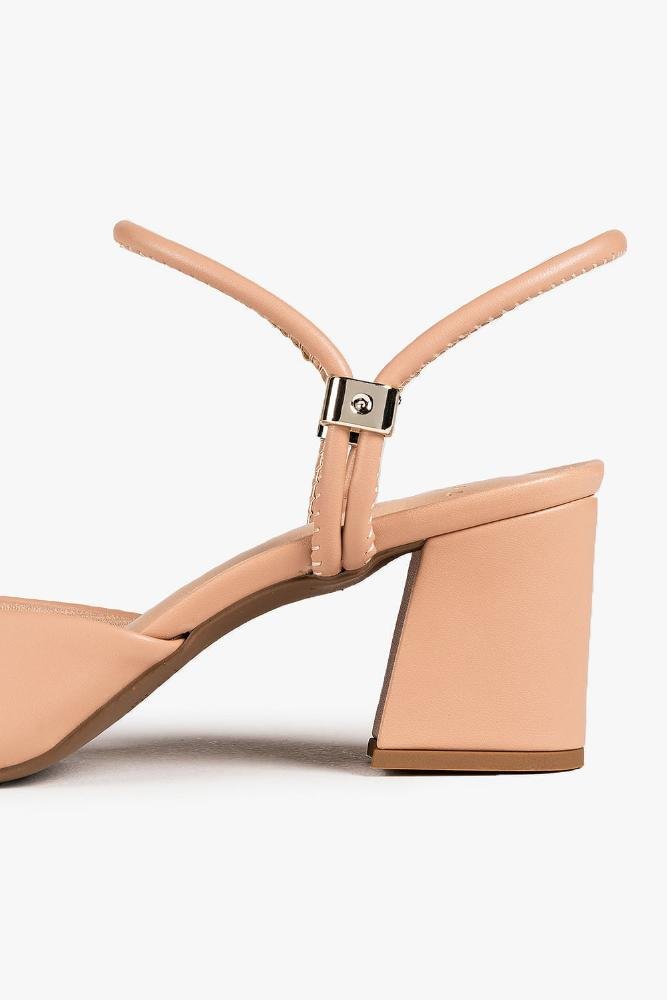 Sapato Feminino Slingback Salto Médio Mundial Klyvia Rosa 4