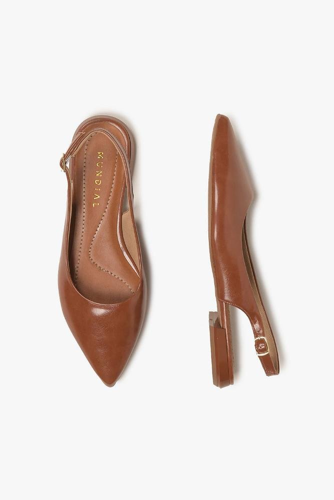 Sapatilha Feminina Slingback Mundial Lilura Caramelo 3