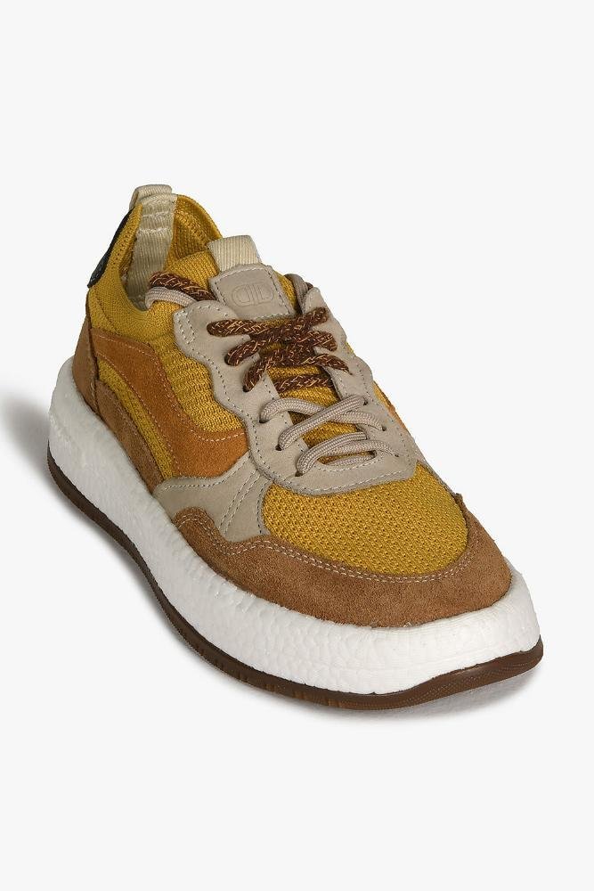 Tênis Feminino Democrata Pulse Caramelo/Amarelo 4