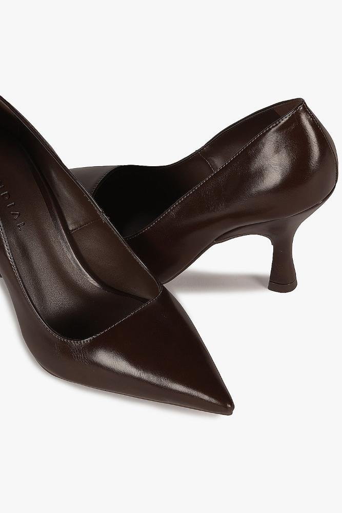 Scarpin Feminino Salto Alto Mundial Esthela Café 2