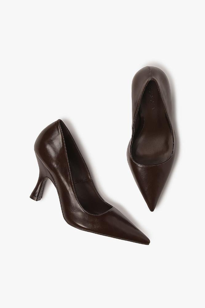 Scarpin Feminino Salto Alto Mundial Esthela Café 3