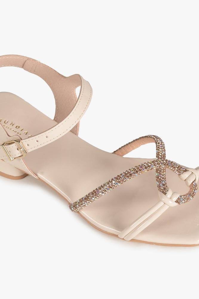 Sandália Infantil Salto Baixo Mundial Dan Off White 2