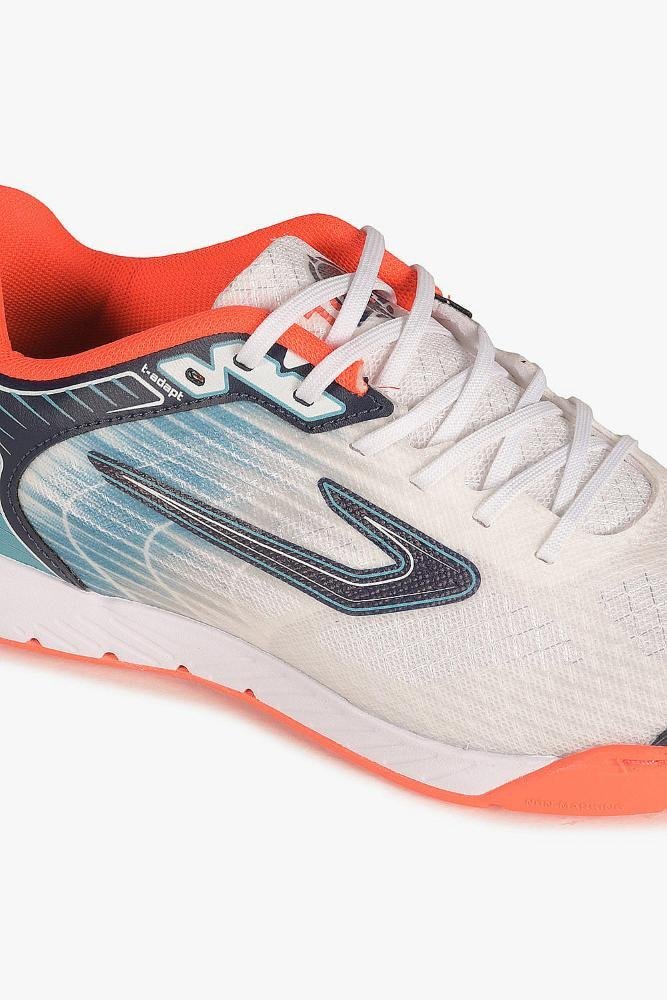 Chuteira Futsal Topper Elite Branco/Laranja 2