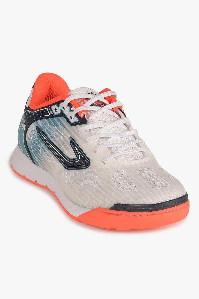 Chuteira Futsal Topper Elite Branco/Laranja 4
