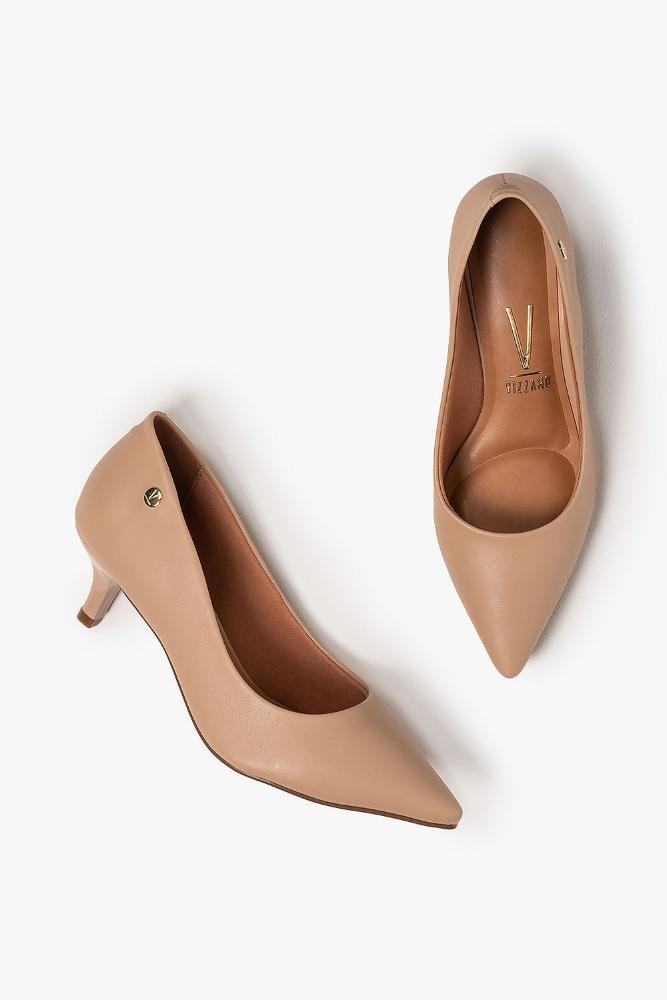 Scarpin Feminino Salto Médio Vizzano Elizangela Bege 3