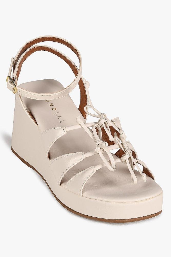 Sandália Feminina Anabela Mundial Dareliza Off White 4