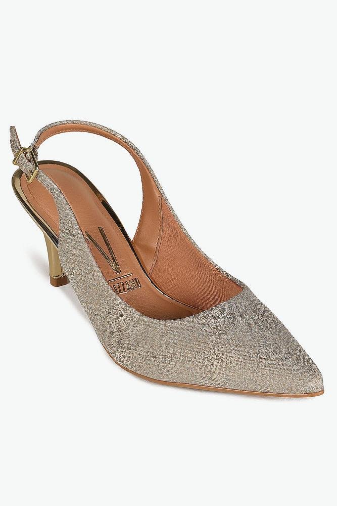 Scarpin Feminino Slingback Vizzano Louisiana Prata 4