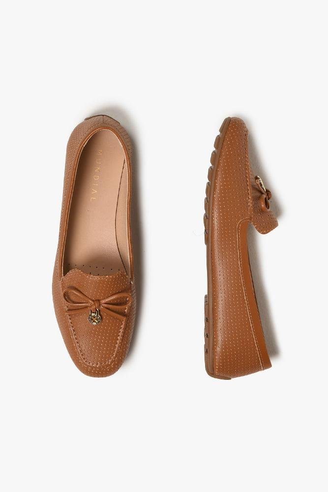 Mocassim Feminino Mundial Monaliza Caramelo 3