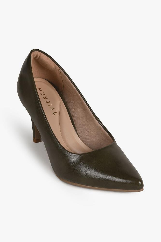 Scarpin Feminino Salto Alto Mundial Julietta Verde 4