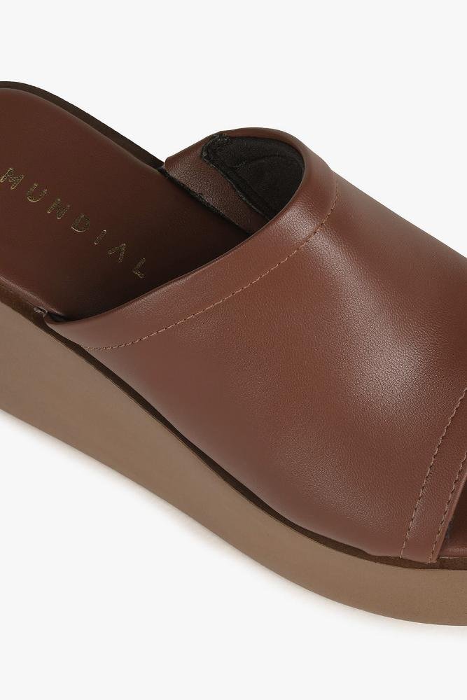 Tamanco Feminino Anabela Mundial Rachel Café 2