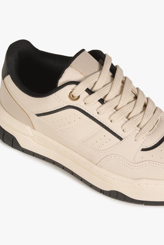 Tênis Feminino Plataforma Mundial Valeska Off White/Preto 2