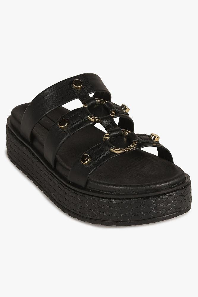 Papete Feminino Plataforma Ramarim Morgana Preto 4