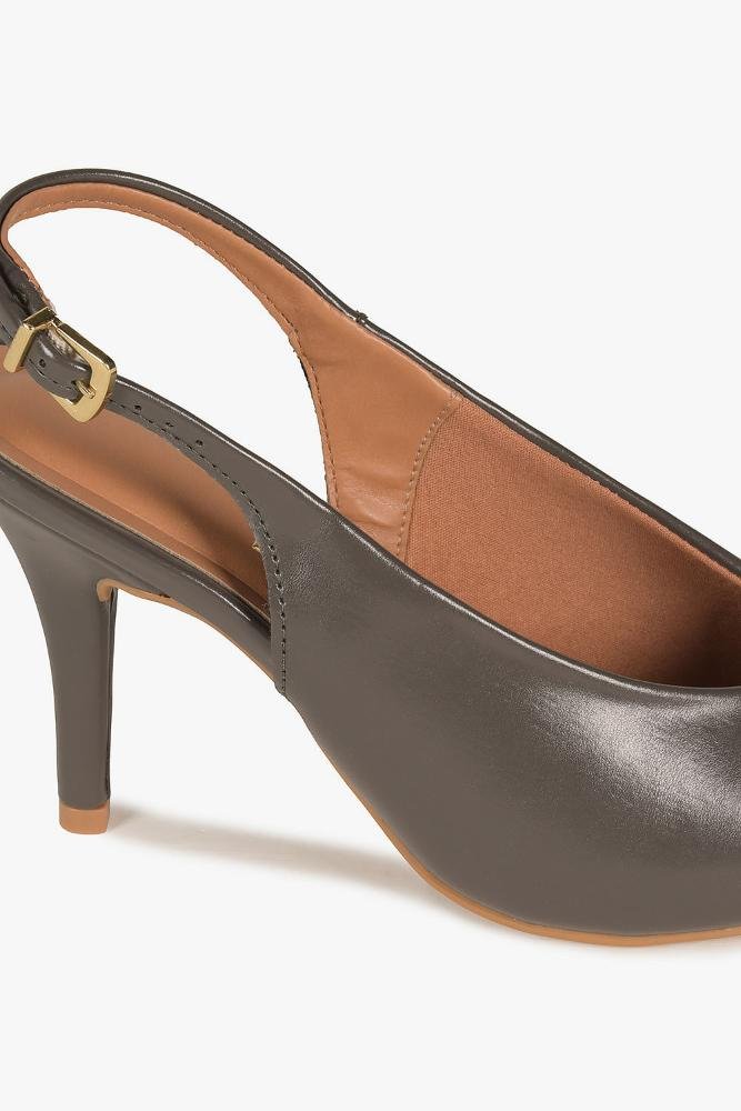 Scarpin Feminino Slingback Vizzano Benedicta Cinza 2
