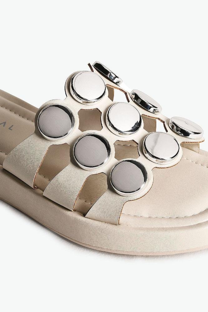 Tamanco Feminino Flatform Mundial Manciny Off White 4