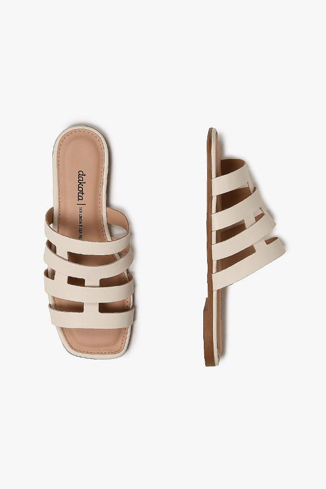 Rasteira Feminina Dakota Mony Off White 3