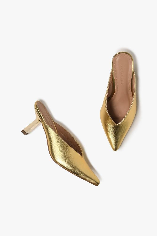 Mule Feminino Mundial Yeda Dourado 3